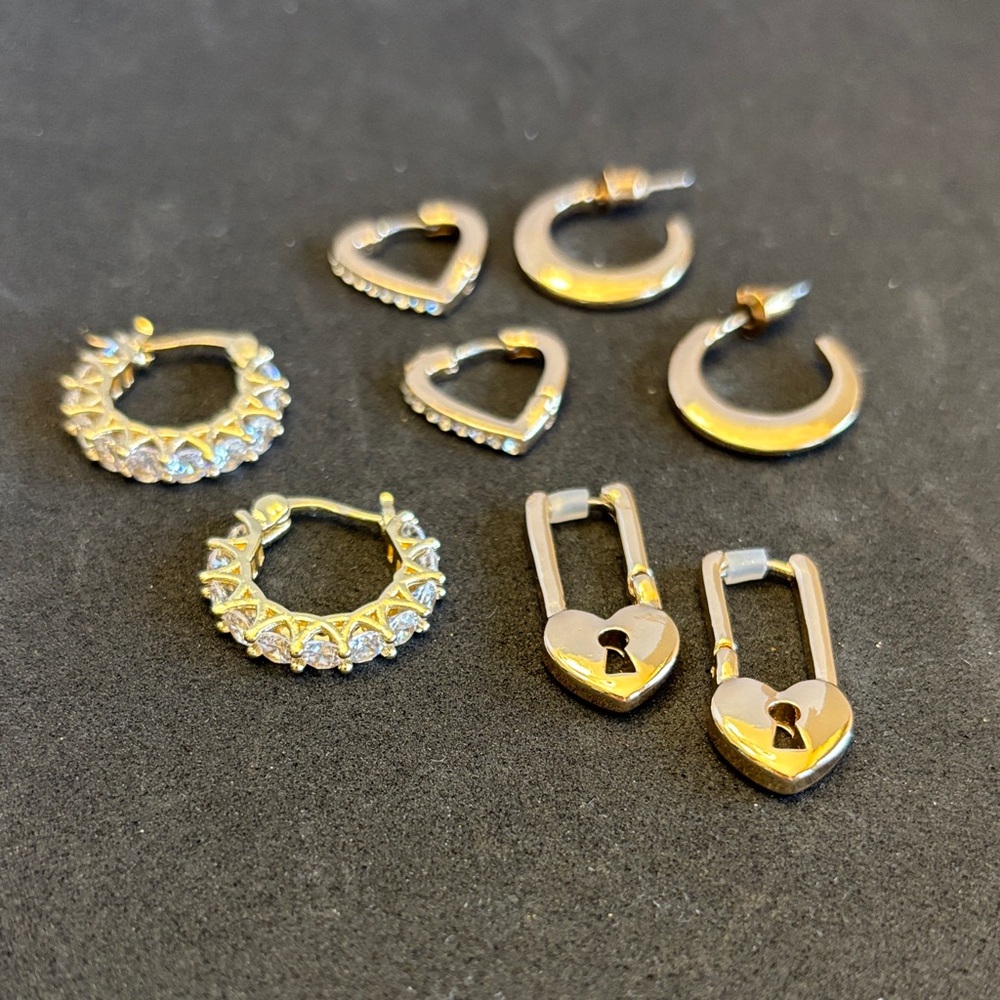 💰Gold Earrings Bundle 5 Pairs